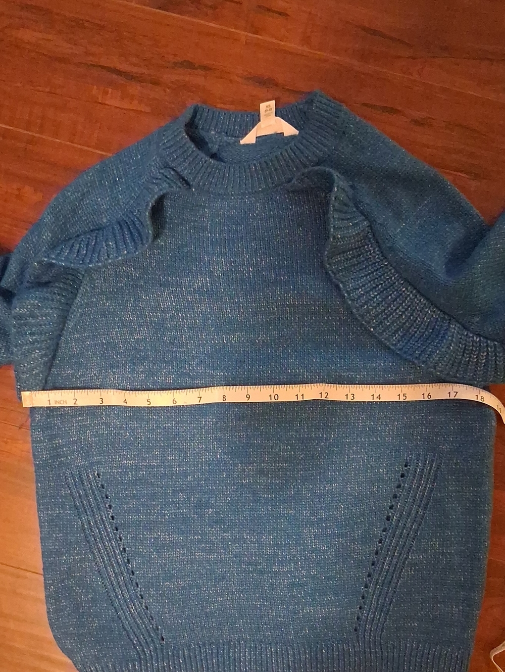 Time and Tru Sparkle Knit Crewneck Sweater - - Picture 6 of 8